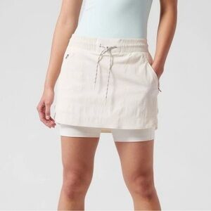 Athleta Trekkie Jupe-Short Skort White Size 1X - NWT